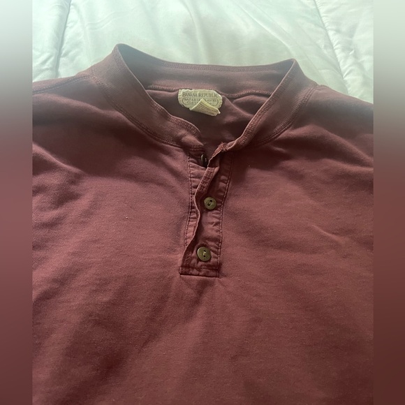 Banana Republic Other - Vintage Banana Republic Henley 1980s Burgundy Size XL Mens Shirt Safari Travel